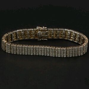 Diamond Pave Gold Tennis Bracelet